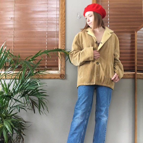 Vintage Jackets & Blazers - Vintage Sherpa Lined Corduroy Jacket